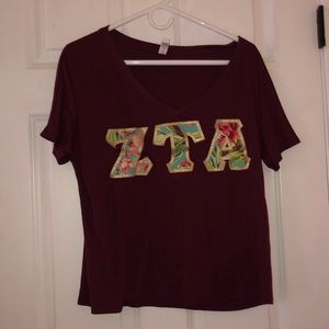 ZTA stitch letter shirt